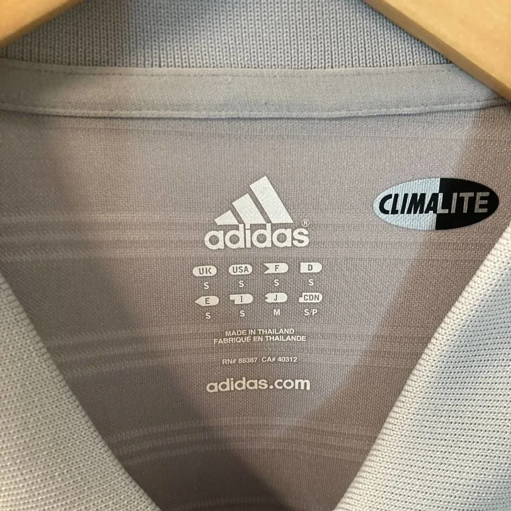 Adidas Climalite Striped Long Sleeve Polo Shirt Size Small NWT